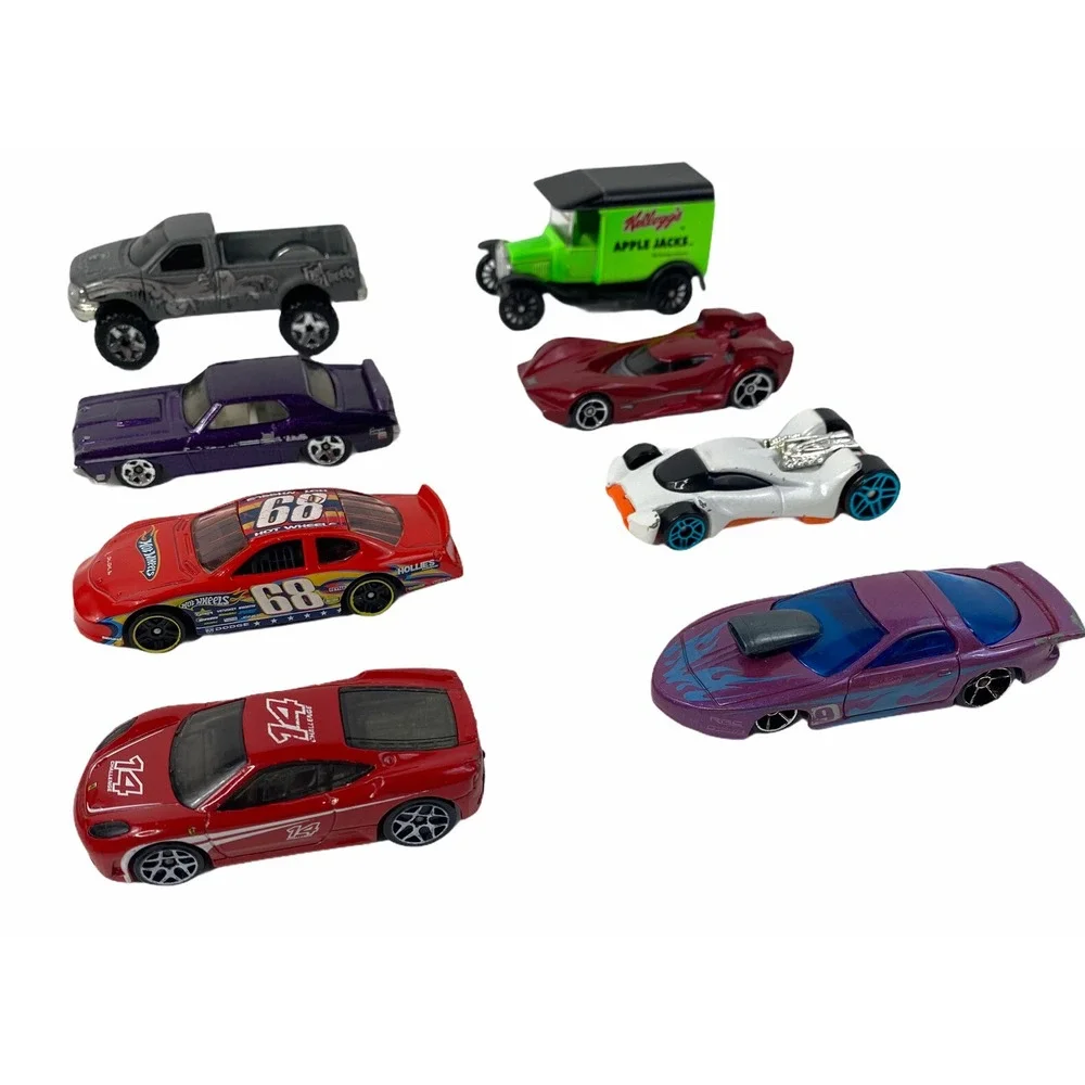 Hot Wheels & Matchbox Loose Lot Of 8 Random Cars-Ferrari, Model T, F-150, Scoopa
